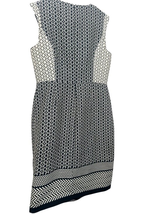 JCREW Black Label Geometric Sheath Dress Womens 10 Black Paneled Office Career - Picture 14 of 14